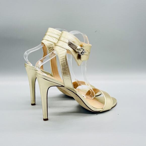j crew gold leather dress Sandals Womens 10 Strappy Stiletto Heels Made Italy Occasion:Military Ball
